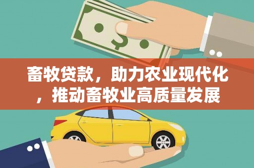 高县畜牧贷款，助力农业现代化，推动畜牧业高质量发展