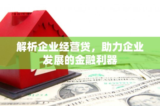 高县解析企业经营贷，助力企业发展的金融利器