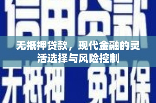 高县无抵押贷款，现代金融的灵活选择与风险控制