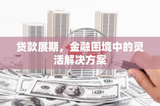 高县贷款展期，金融困境中的灵活解决方案