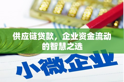 高县供应链贷款，企业资金流动的智慧之选