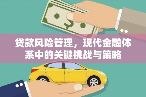 高县贷款风险管理，现代金融体系中的关键挑战与策略