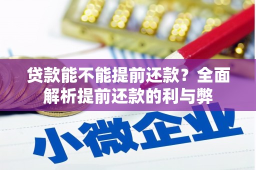 高县贷款能不能提前还款？全面解析提前还款的利与弊