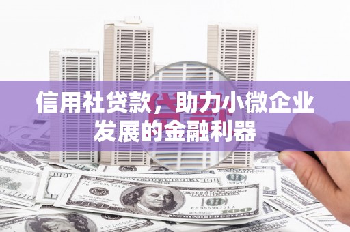 高县信用社贷款，助力小微企业发展的金融利器